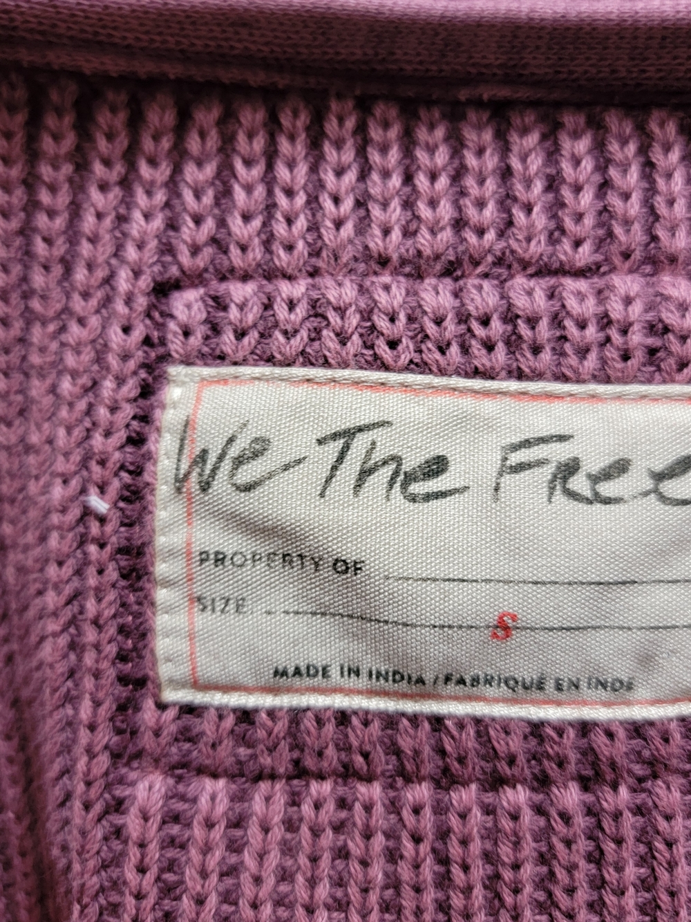 We The Free Mauve Open-Front Pocket Cardigan Sweater - Picture 2 of 5